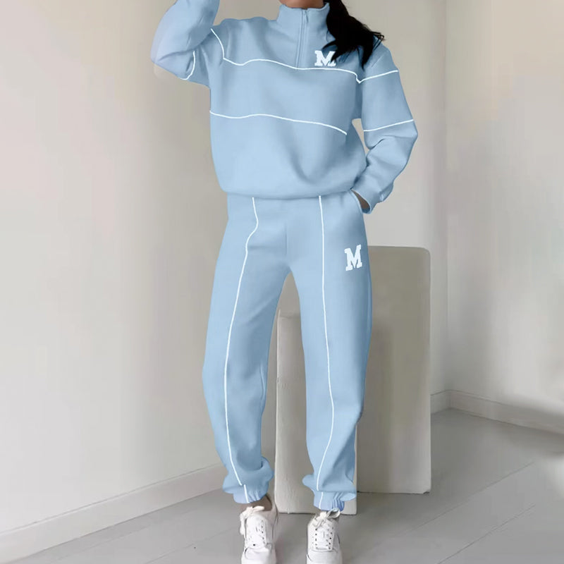 💥NEW HOT SALES - 49% OFF🔥Women's Casual Letter M Long Sleeve Two Piece Set(Fabric upgrade)