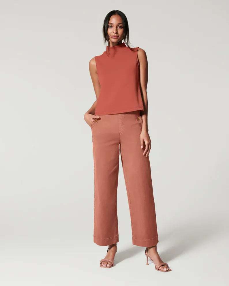 🔥2025 HOT SALE🔥Stretch Twill Cropped Wide Leg Pants