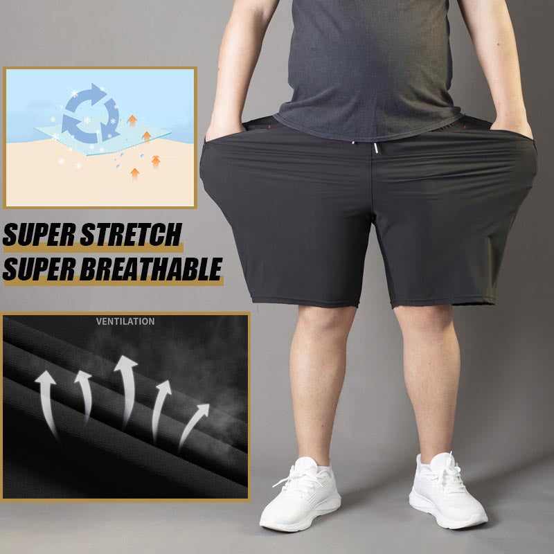 Hot sale 🔥Men's Plus Size Ice Silk Stretch Shorts（while stocks last）