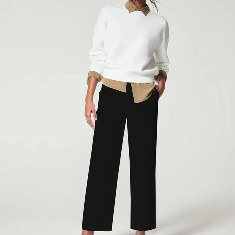 🔥2025 HOT SALE🔥Stretch Twill Cropped Wide Leg Pants