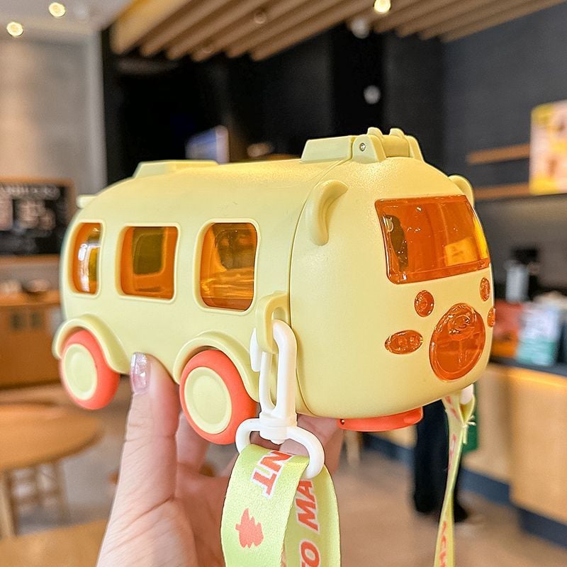 🎁Best Gifts for Children🚌Portable Water Cup in Bus Shape with Strap