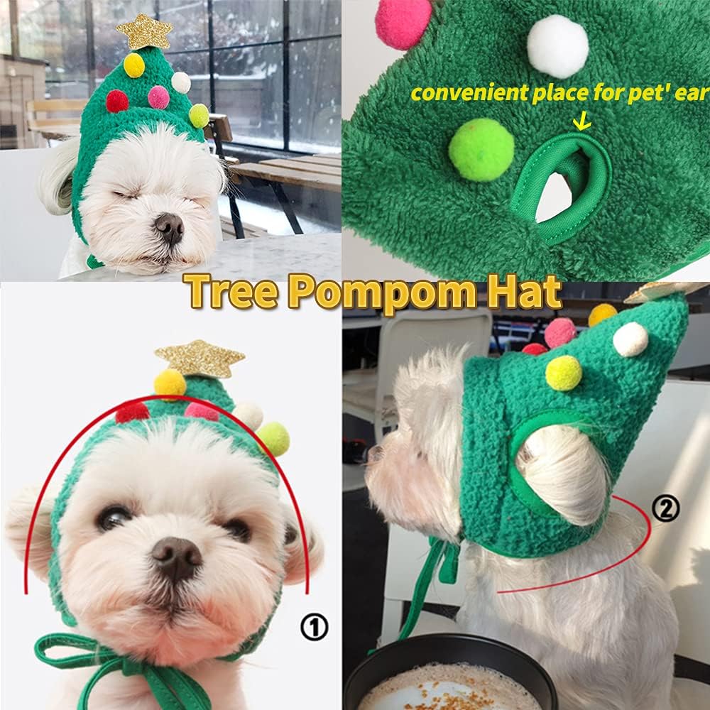 🎄🎅Adorable Christmas Tree Pom-Pom Hat