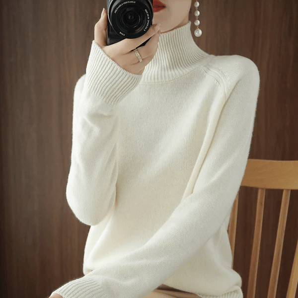 🔥Last Day Sale 49%🔥Women's Solid Turtleneck Knit Sweater