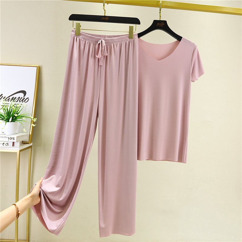 ✨Soft and comfortable two-piece ice silk set