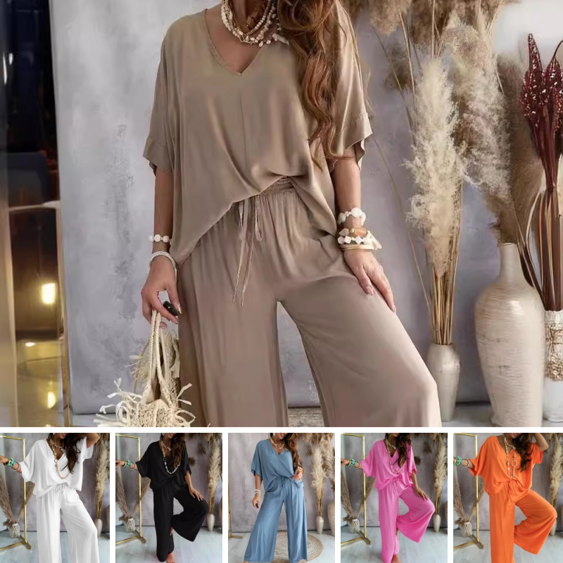 💕 Casual, loose, solid color women's suit