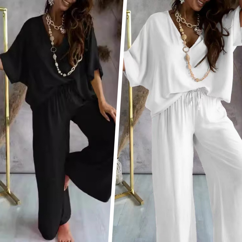 💕 Casual, loose, solid color women's suit