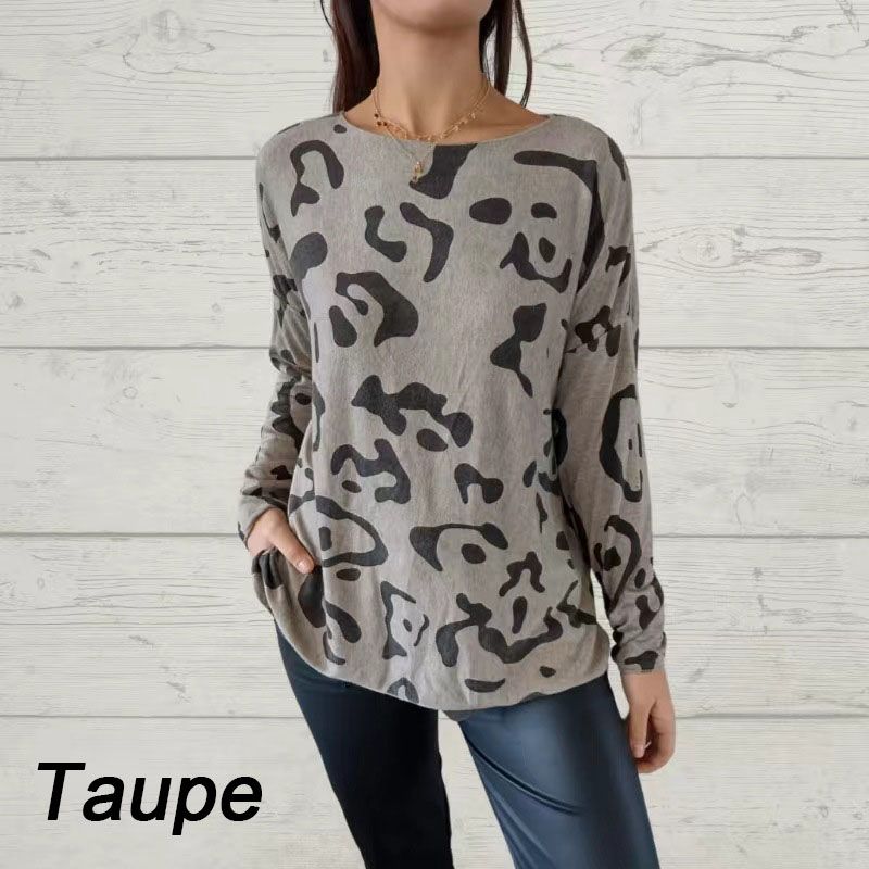 🎉New Arrival🔥Italian Animal Print Long-sleeve T-shirt for Women