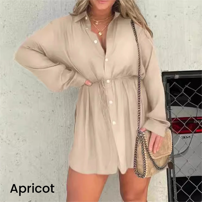 2024 New Year Hot Sale🔥Women's Solid Color Long Sleeve Shirt Suit