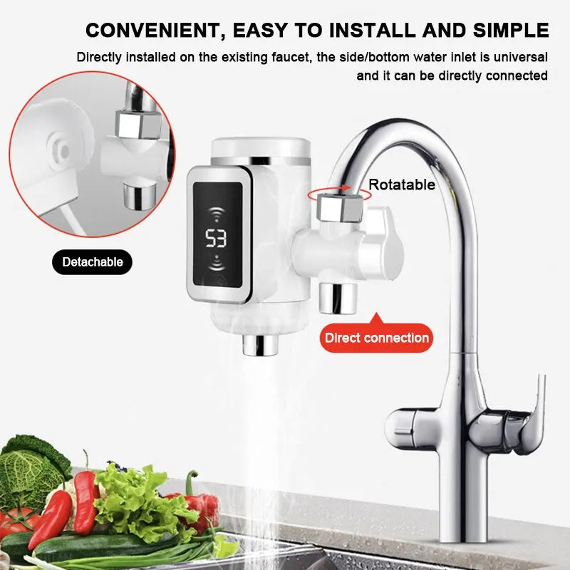 Hot Water Faucet With Digital Display