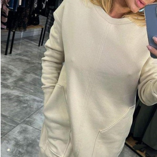 💃Seasonal Specials💃Women's Round Neck Long Sleeve Sweater Dress