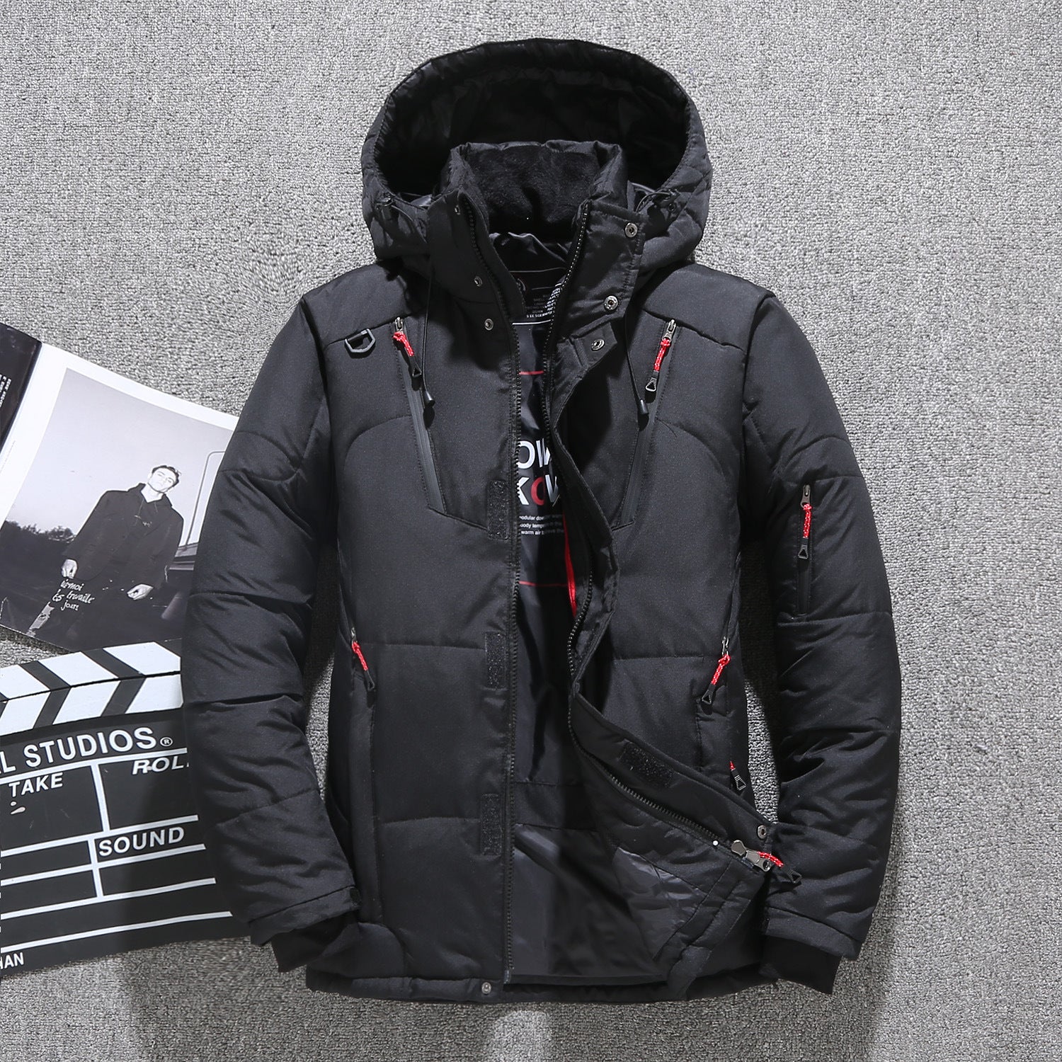 Men’s White Duck Down Parka Winter Warm Jacket