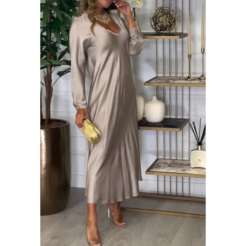 🔥Limited Time 50% Off 🔥Elegant Glossy Maxi Dress