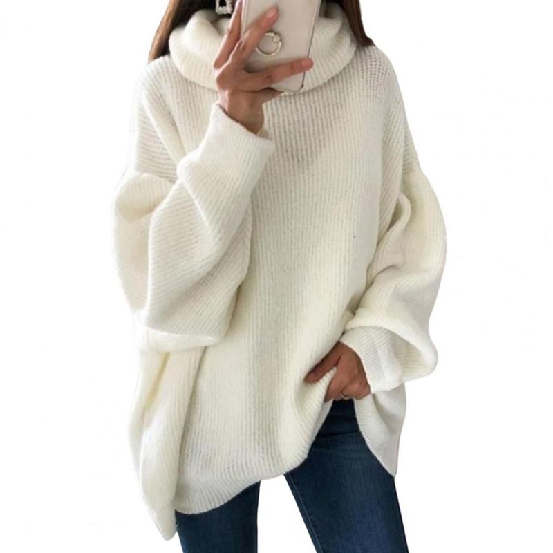 🔥Limited Time 50% OFF🔥Women’s Oversized Turtleneck Solid Color Knit Sweater