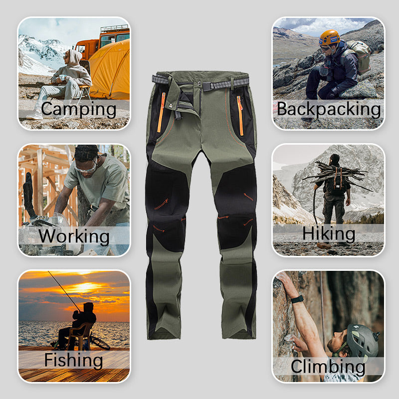 Windproof Waterproof Warm Elastic Waist Hiking Pants