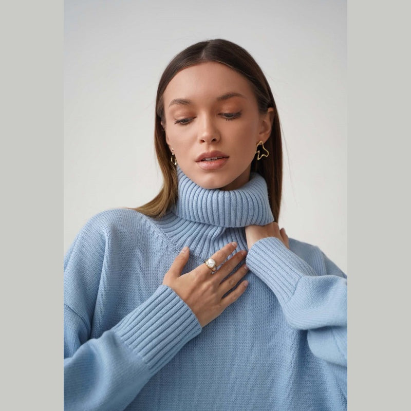 🎁Early Winter Sale 49% Off🔥Women's Casual Solid Color Turtleneck Sweater