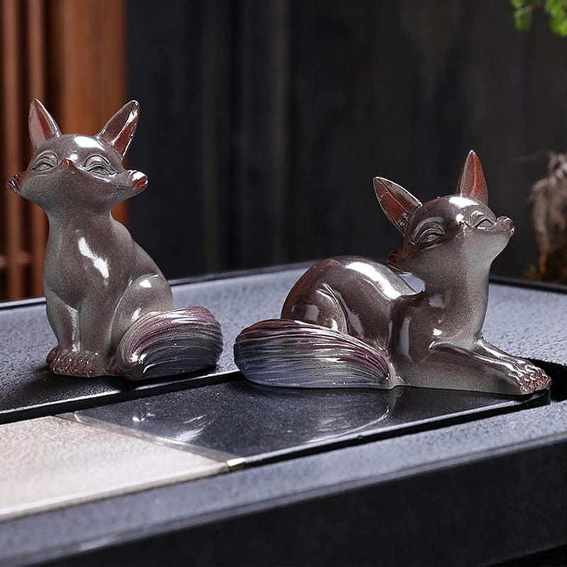 🐈Color Changing Resin Tea Pet Luck Decoration for Tea Table🍵