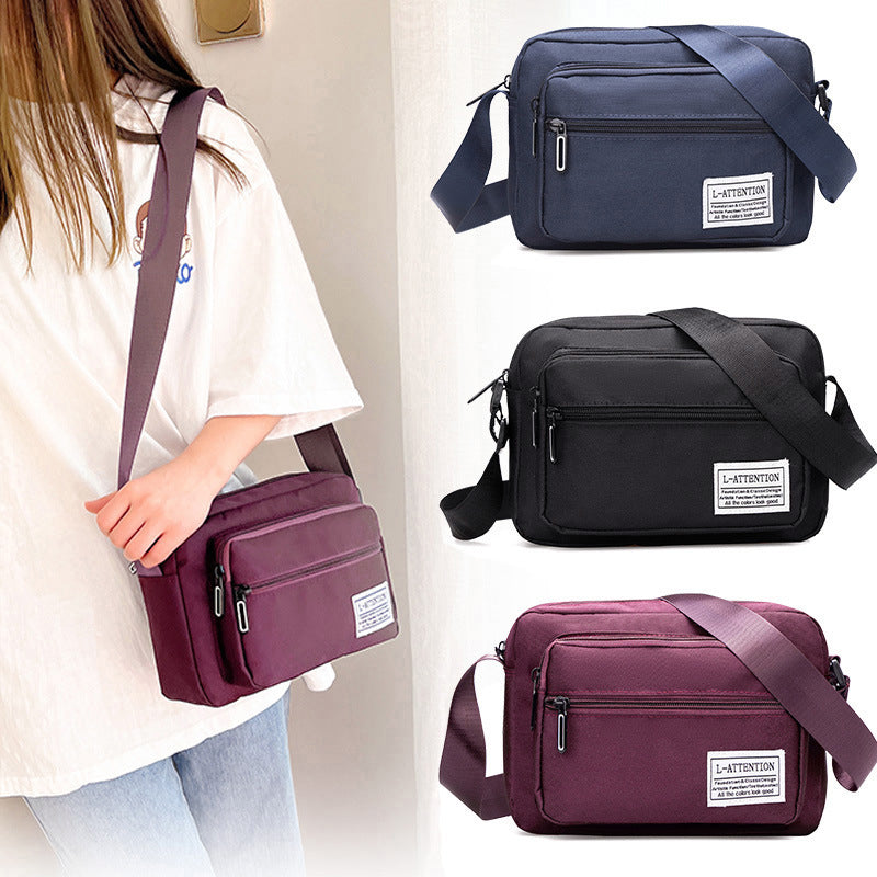 Women's Multi-Pocket Crossbody Bag with Zipper