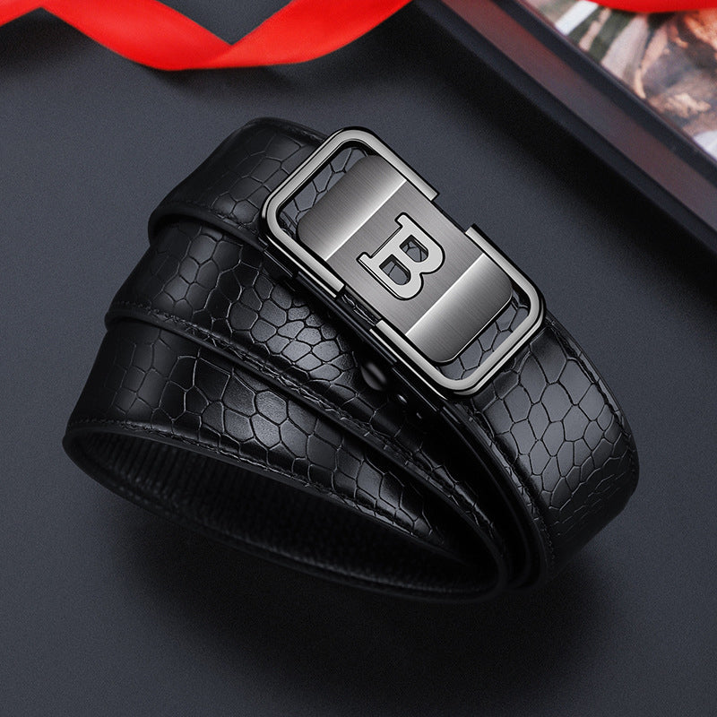 ✨Get 50% off💖Men's Crocodile-Patterned Automatic Buckle Belt