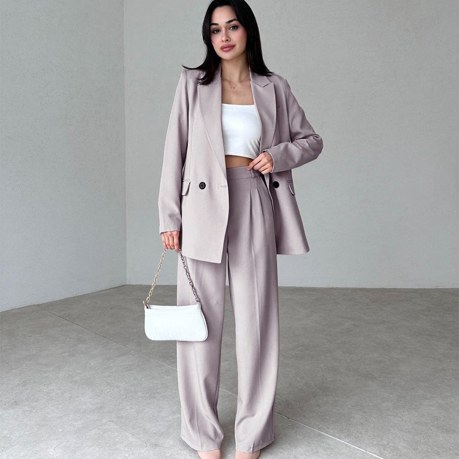 Women's Long 2-Piece Blazer Suit Set