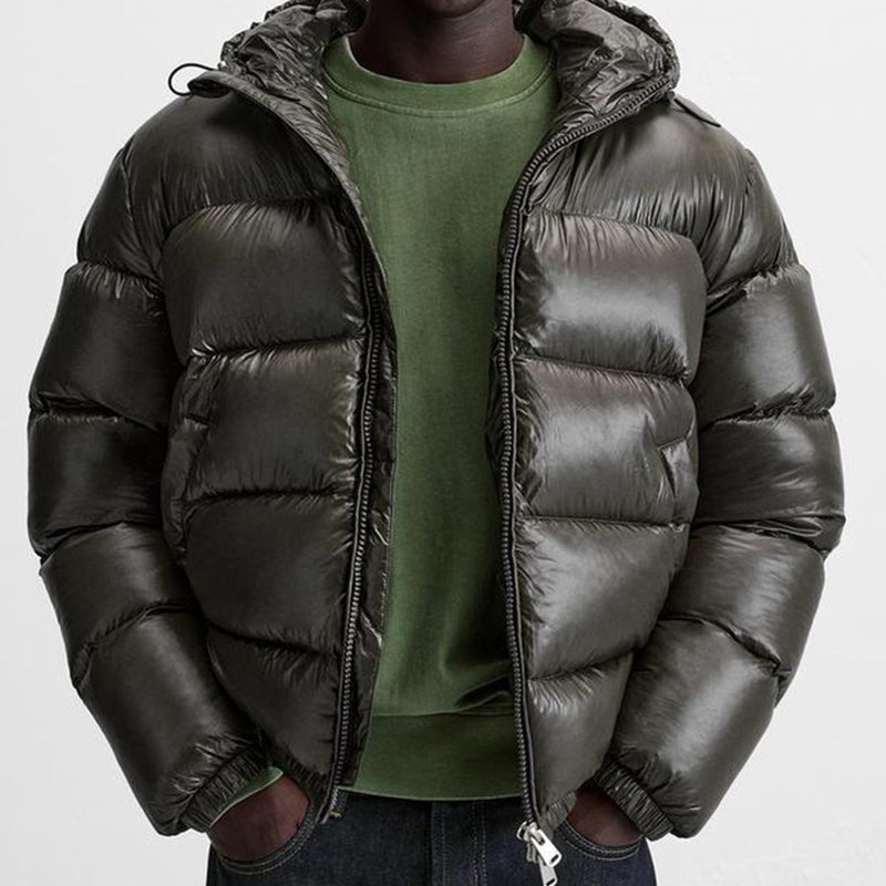 Men's Lightweight Hooded Quilted Puffer Jacket