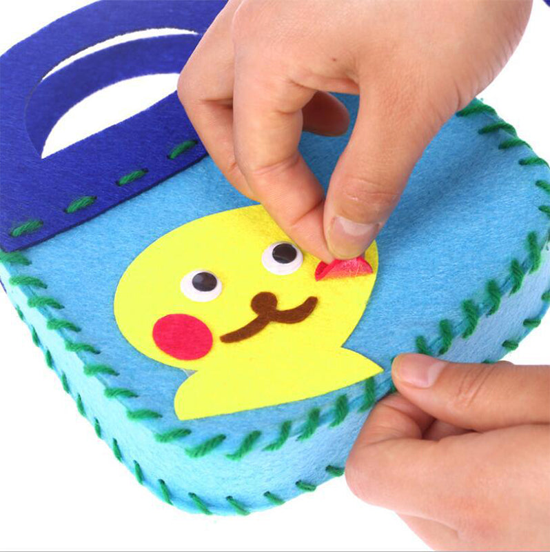 Kids' Sew & Stick DIY Felt Craft Bag