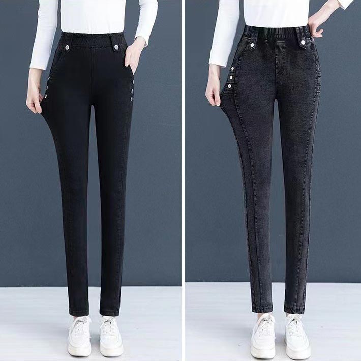 Nice Gift! Elastic Warm Plush Skinny Jeans for Women