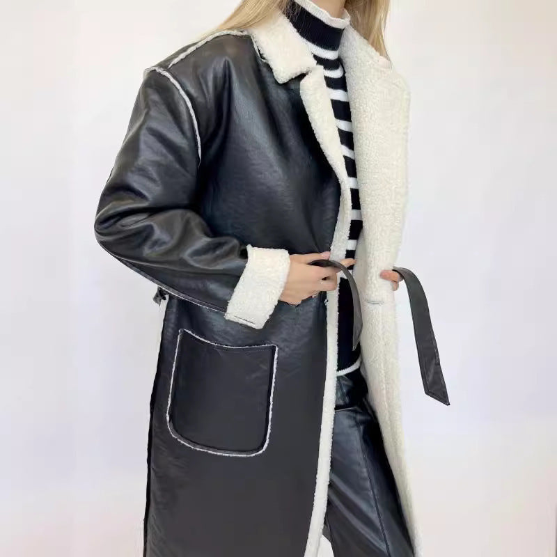 ❄️Winter Specials❄️ Women's Stylish Lapel Coat with Belt