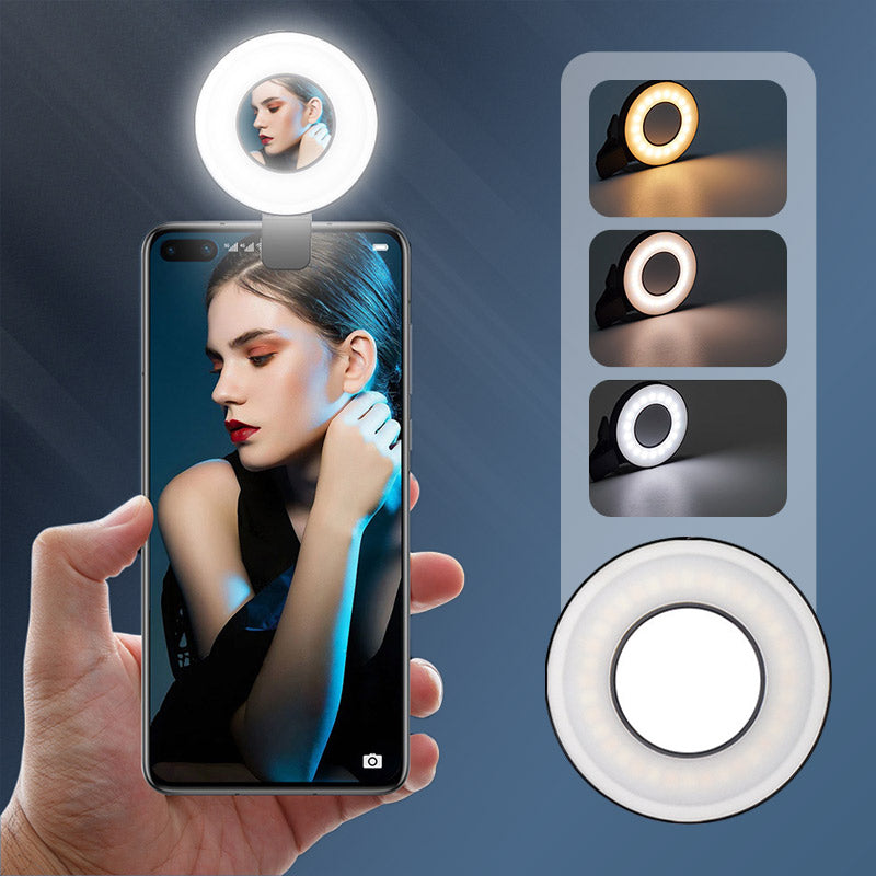 Magnetic Ring Phone Fill Light with Clip