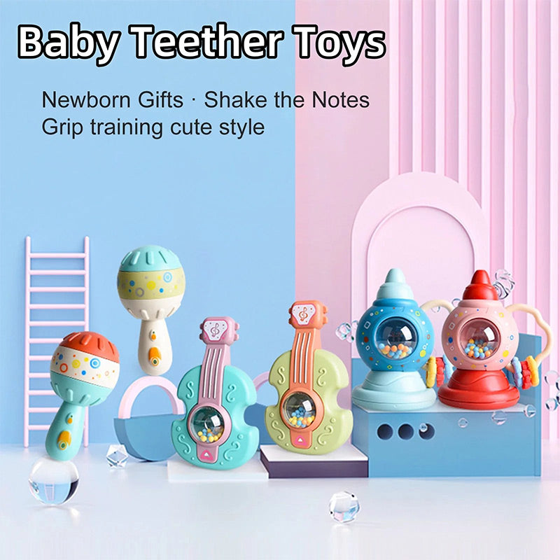 Adorable and Versatile Baby Rattle Teether Toy