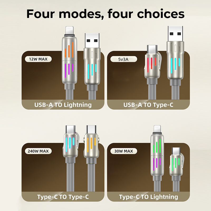 🔥4-in-1 USB Charging Cable mFish fast charging MAX 240W ⚡