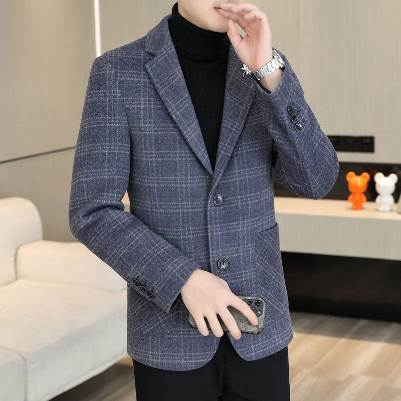 Men's Plaid Tweed Jacket