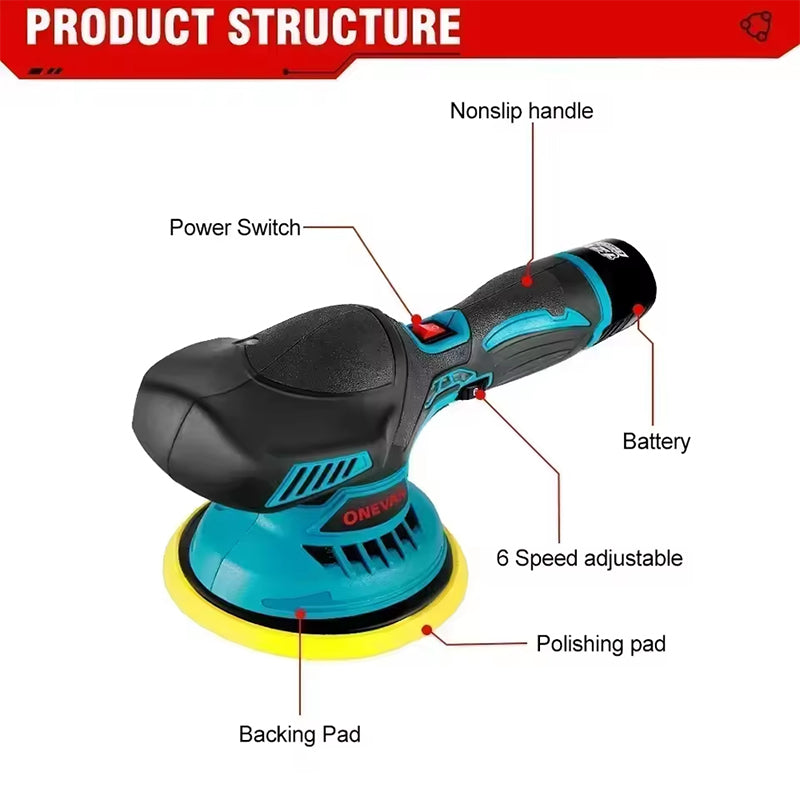 Cordless Car Buffer Polisher Kit