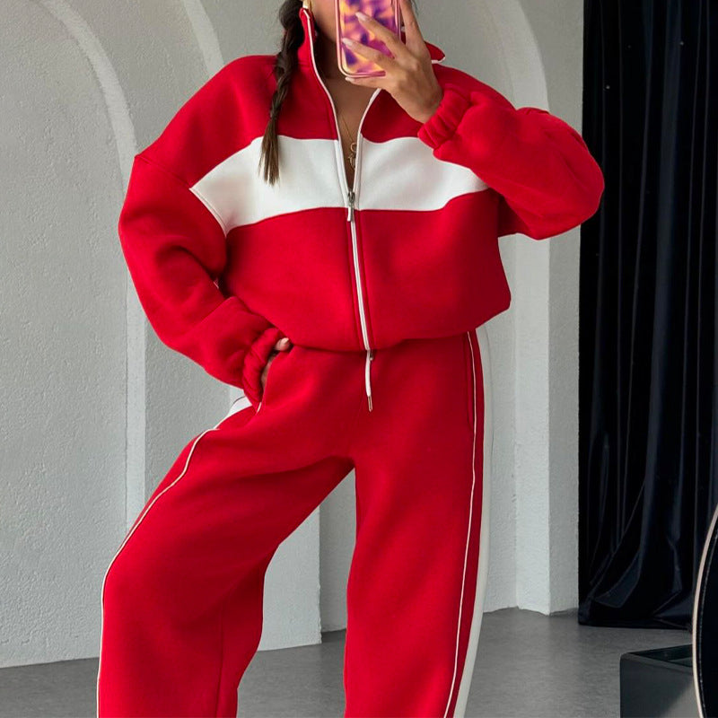 🔥Seasonal discount 53%🔥Women's Two-Piece Color-Block Tracksuit