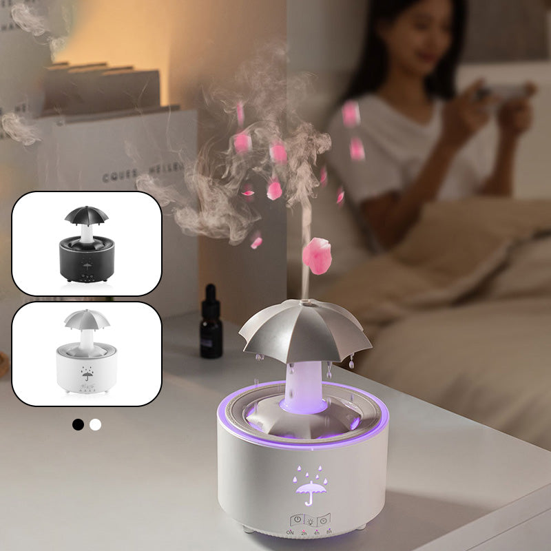 7 Color Rotating Raindrop Aromatherapy Humidifier