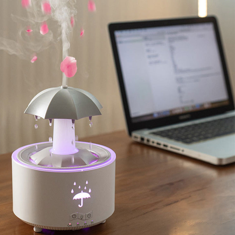 7 Color Rotating Raindrop Aromatherapy Humidifier