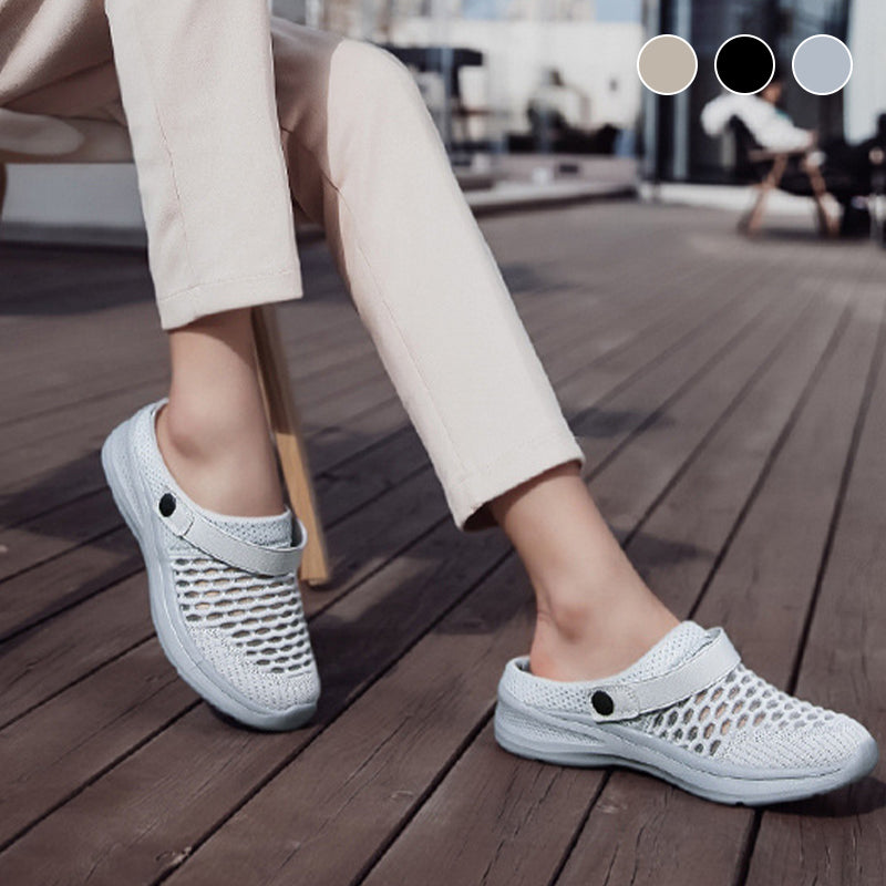 Fashion Mesh Breathable Half Slip-On Sandals