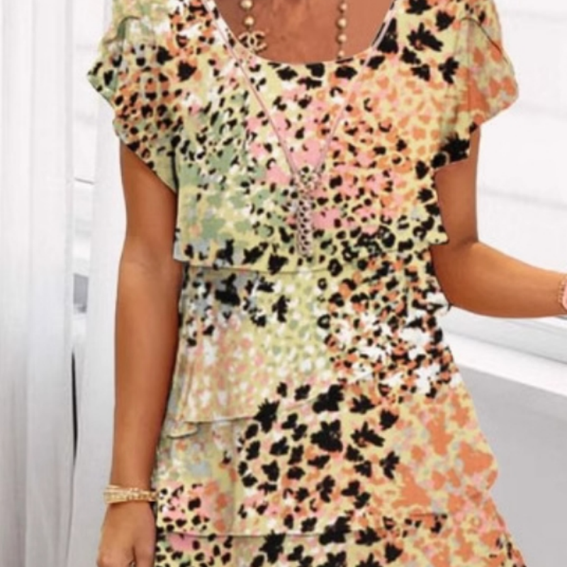 Women's Fashion Casual Printed Dress