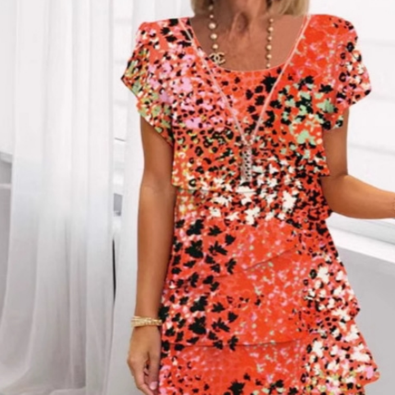 Women's Fashion Casual Printed Dress